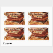 alte Bücher in einem Stack-Buchzeichen Rechteckiger Aufkleber (Blatt)