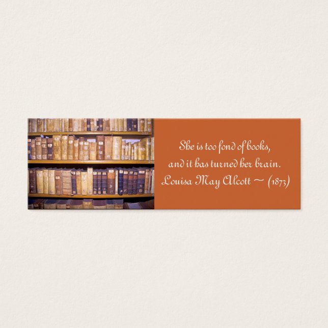 Alte Bücher/Mini-Lesezeichen-Quotation (Vorderseite)