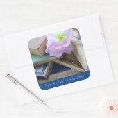 Alte Bücher mit Primaten-Buchzeichen Quadratischer Aufkleber (Umschlag)