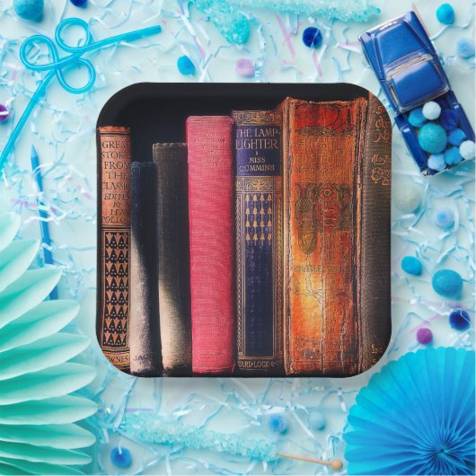 Alte Bücher Pappteller (Party)