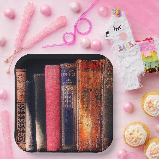 Alte Bücher Pappteller (Party)