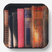 Alte Bücher Pappteller (Vorderseite)