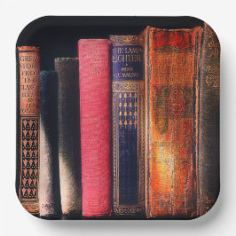 Alte Bücher Pappteller