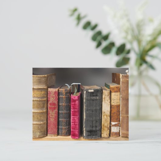 Alte Bücher Postkarte (Stehend Vorderseite)