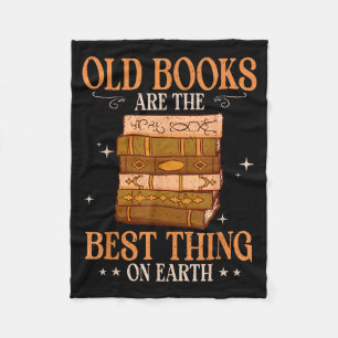 Alte Bücher sind das Ding auf Erden Bibliophile Fleecedecke