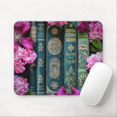 Alte Bücher und alte Rose Mousepad (Mit Mouse)