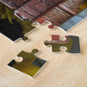 Alte Bücher und Sonnenblumen Puzzle (Seite)