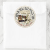 Alte Bücher und Spektakel Buchzeichen Sticker (Tasche)