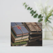 Alte Bücherstapel Postkarte (Stehend Vorderseite)