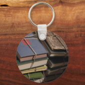 Alte Bücherstapel Schlüsselanhänger (Vorderseite)
