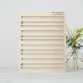 Alte Buchseite Blank Sheet Music Bass Clef (Stehend Vorderseite)