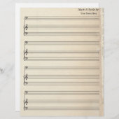 Alte Buchseite Blank Sheet Music Bass Clef (Vorne/Hinten)