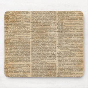 Alte Buchseite Design Vintage-Mauspad Mousepad