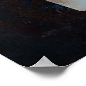 Alte Buchseiten mit Eukalyptus-Blätter Poster (Ecke)