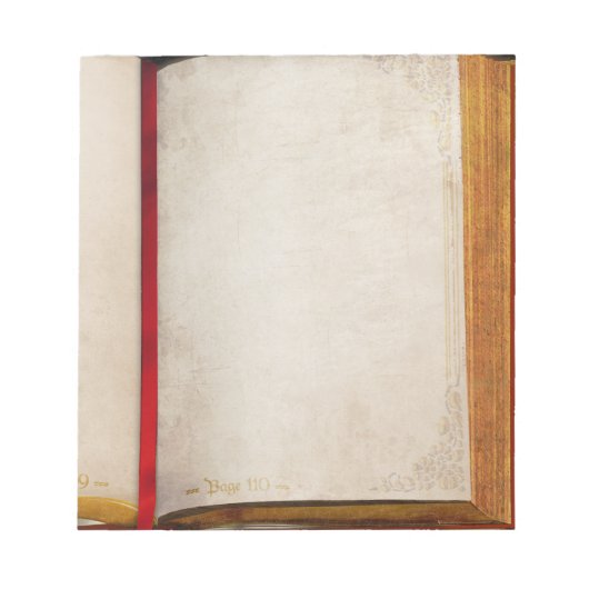Alte Buchseiten Notizblock (Vorderseite)