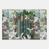 Alte Buchstäbe und Blüten Geschenkpapier Set (Vorderseite)