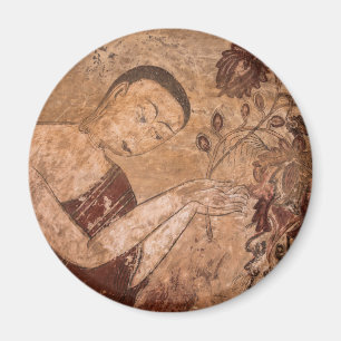 Alte buddhistische Malerei Magnet