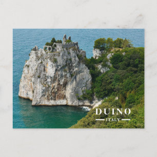 Alte Burg Duino Ruinen Adriatisches Meer Italien Feiertagspostkarte