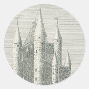 Alte Burg in Deutschland Runder Aufkleber