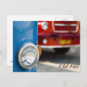 Alte Busse Postkarte (Vorne/Hinten)