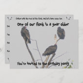 Alte Buzzards-Party Einladung muss angepasst werde (Vorne/Hinten)