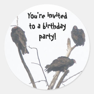 Alte Buzzards Party Einladung Sticker