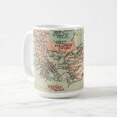 Alte Byzantinische Reichskarte Kaffeetasse (Vorderseite Links)