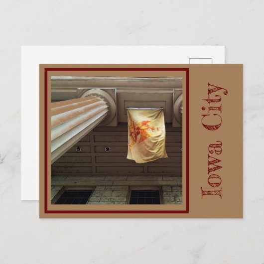 Alte Cap historische Iowa-Flagge Postkarte (Vorne/Hinten)