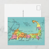 Alte Cape Cod Karte (Vorne/Hinten)