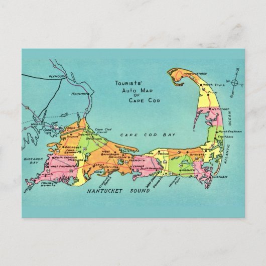 Alte Cape Cod Karte (Vorderseite)