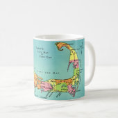 Alte Cape-Cod-Karte Kaffeetasse (VorderseiteRechts)
