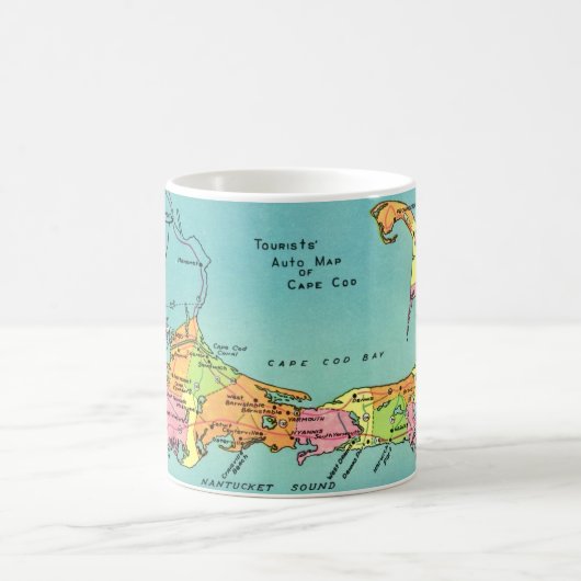 Alte Cape-Cod-Karte Kaffeetasse (Mittel)