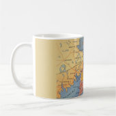 Alte Cape Cod Massachusetts Karte Kaffeetasse (Links)