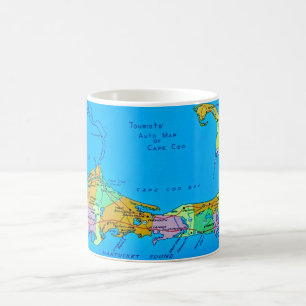 Alte Cape Cod Touristenkarte Kaffeetasse