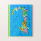 Alte Cape Cod Touristenkarte Puzzle (Vertikal)