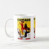 Alte Chicago-Werbung Kaffeetasse (Links)
