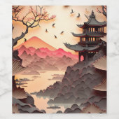 Alte chinesische Schriftzeichen schneiden Weinetik Weinetikett (Einzelnes Label)