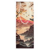 Alte chinesische Szene Papier geschnitten Brown Ge Geschenktüte Für Weinflaschen (Rückseite)