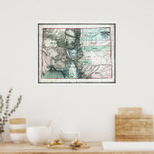Alte Colorado Karte 1862 Poster (Küche)
