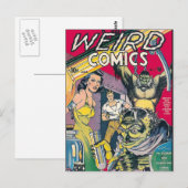 Alte Comic-Heft-Titelbilder Postkarte (Vorne/Hinten)