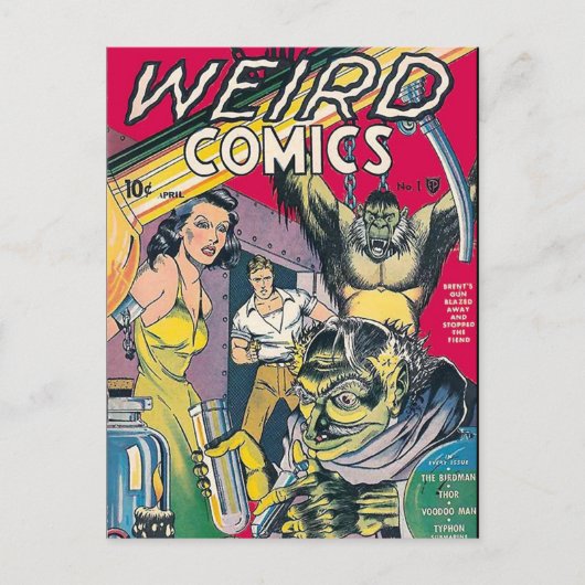 Alte Comic-Heft-Titelbilder Postkarte (Vorderseite)