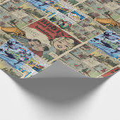 Alte Comic-Verpackungspapier Geschenkpapier (Ecke)