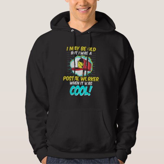 Alte Coole Mailman-Rente Hoodie (Vorderseite)