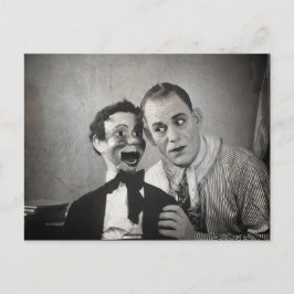 Alte Creepy Ventriloquist Postkarte