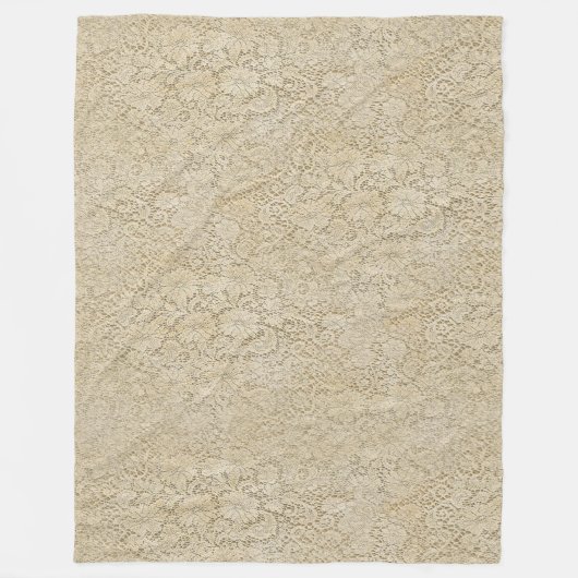 Alte Crochet Lace Nahtloses Muster 1 Fleecedecke (Vorderseite)