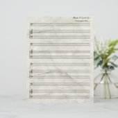 Alte Crumpled Blank Sheet Music Bass Clef (Stehend Vorderseite)
