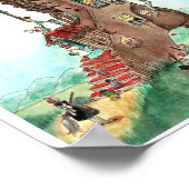 Alte Dame im Schuh Poster (Ecke)