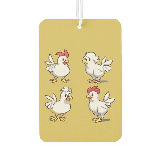 Alte Dame mit Huhn Autolufterfrischer (Rückseite)