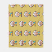 Alte Dame mit Hühnerdecke Fleecedecke (Vorderseite)