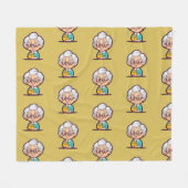 Alte Dame mit Hühnerdecke Fleecedecke (Vorderseite (Horizontal))